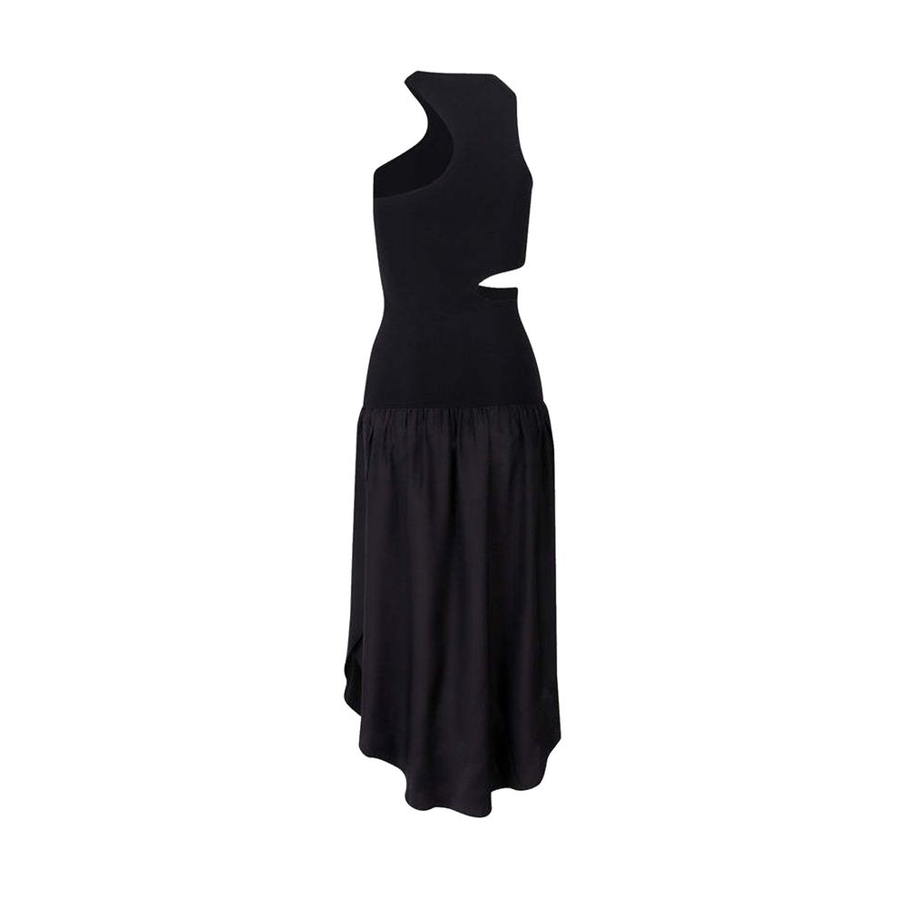 Stella McCartney Asymmetric Off-Shoulder Silk Dress Black Elara Ivy Co. Stella McCartney Asymmetric Off-Shoulder Silk Dress Black Elara Ivy Co.