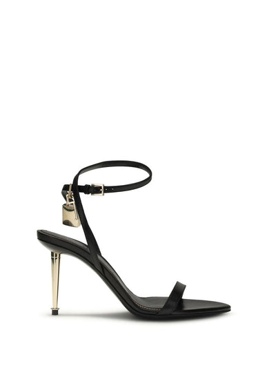 Tom Ford Patent Leather Padlock Stiletto Sandal