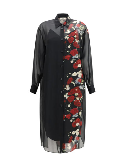 Khaite Black Silk Casual Dress