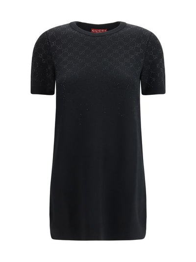 Gucci GG Crystal Wool-Blend Mini Dress