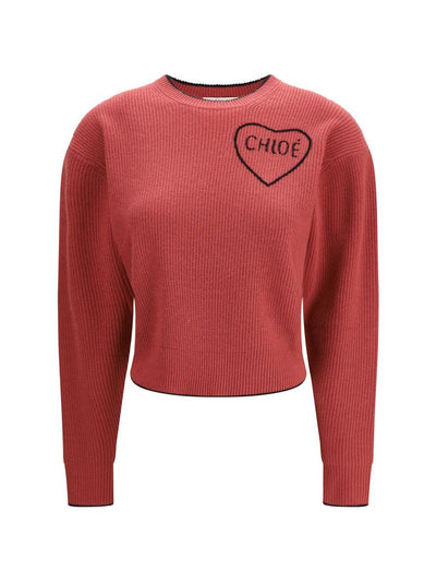 Chloé Multicolor Wool Cashmere Cropped Pullover
