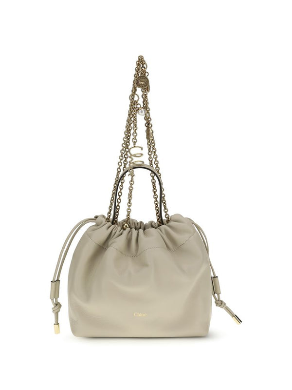 Chloé Beige Lambskin Icons Shoulder Bag