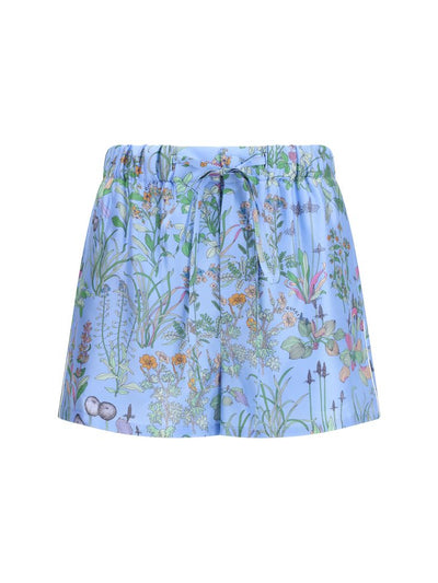 Gucci Floral Print Silk Twill Shorts