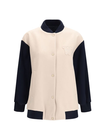 Max Mara Weekend Wool Bomber Jacket — Blue