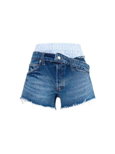 Alexander Wang Denim Boxer Waist Shorts