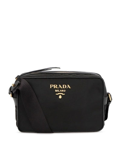 Prada Nylon and Leather Crossbody Bag — Black