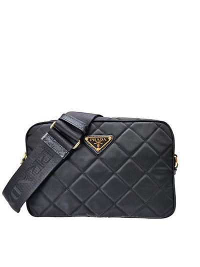 Prada Re-Nylon Triangle Logo Shoulder Bag — Black