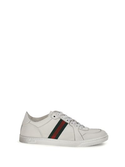 Gucci Web Stripe Stretch Leather Sneaker