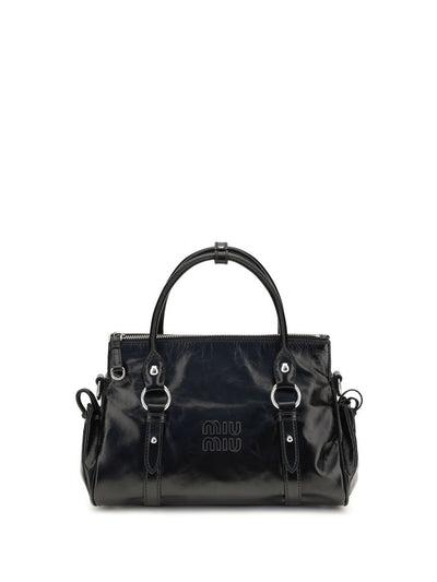 Miu Miu Embossed Logo Leather Top-Handle Bag