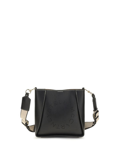 Stella McCartney Logo Cut-Out Mini Shoulder Bag — Black