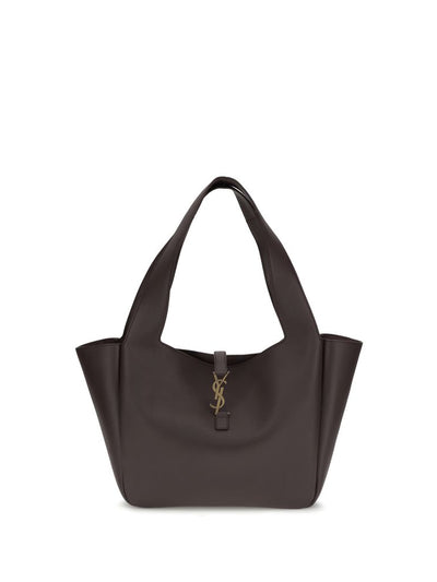 Saint Laurent Le 5 À 7 Grained Leather Shoulder Bag — Brown