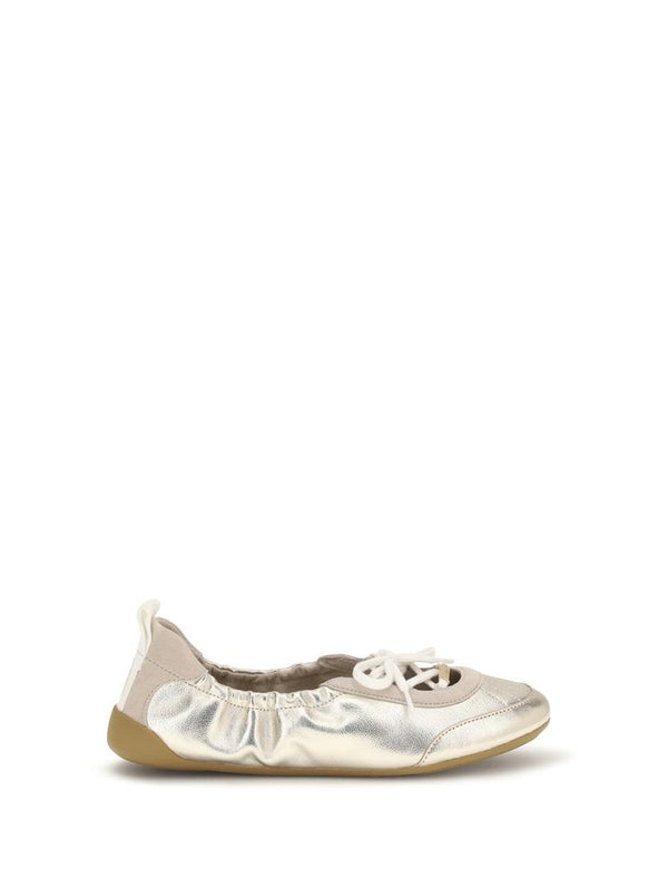 Chloé Silver Calf Leather Kick Sneakers