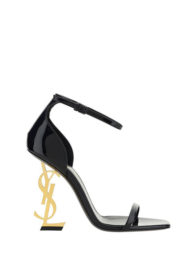Saint Laurent Opyum YSL-Heel Patent Leather Sandal