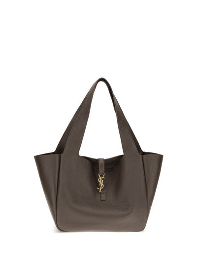 Saint Laurent Le 5 À 7 Bea Deerskin Leather Shoulder Bag — Brown