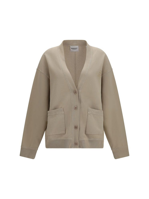 Isabel Marant Étoile Stephy V-Neck Cardigan in Beige