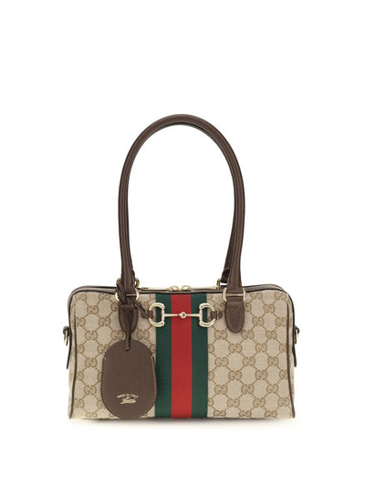 Gucci Horsebit GG Canvas Shoulder Bag