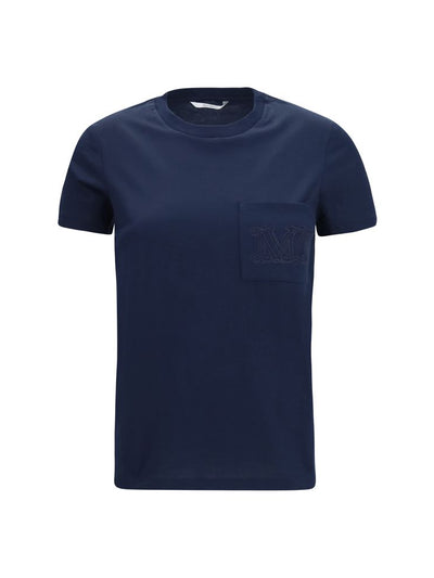 Max Mara Papaia Monogram T-Shirt — Blue