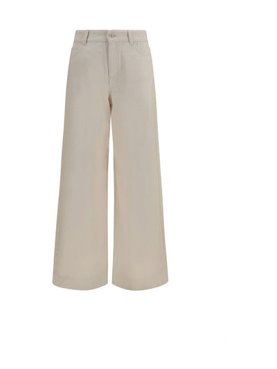 Max Mara Weekend Cotton Denim Trousers — White