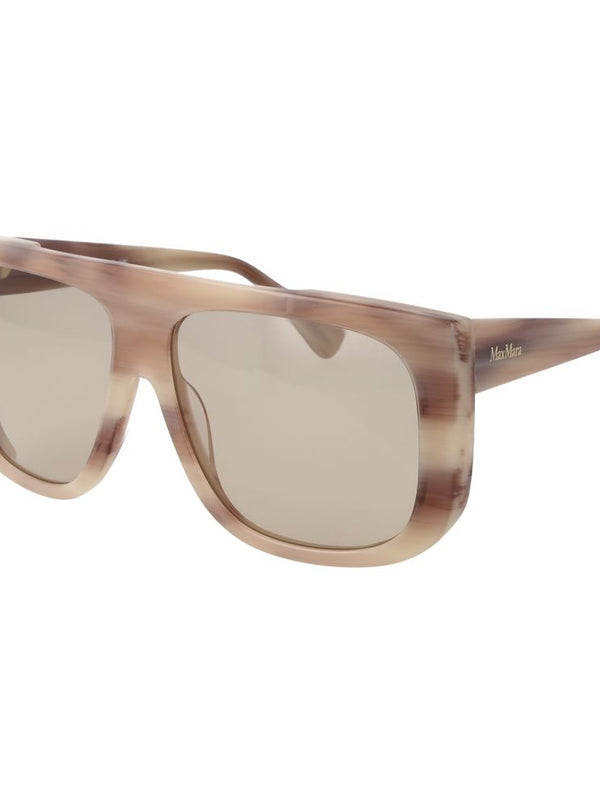 Max Mara Acetate Sunglasses — Beige