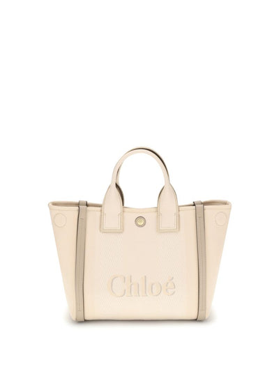 Chloé Beige Cotton Carry Tote Bag