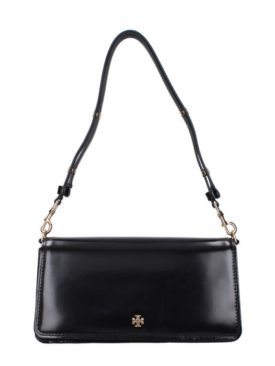 Tory Burch Patent Leather Shoulder Bag — Black