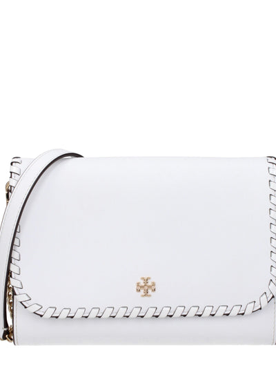 Tory Burch White Leather Clutch Bag