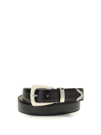 Khaite Benny Suede Belt — Black