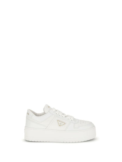 Prada Downtown Bold Perforated Leather Platform Sneaker