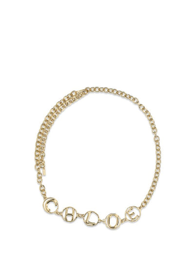 Chloé Script Jewel Belt — Black