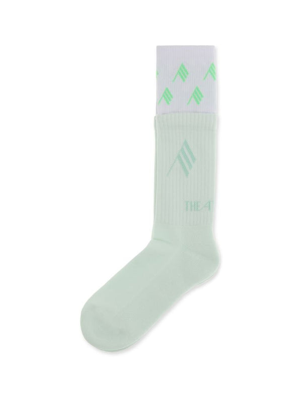 The Attico Logo Cotton Ribbed Socks — Bicolour