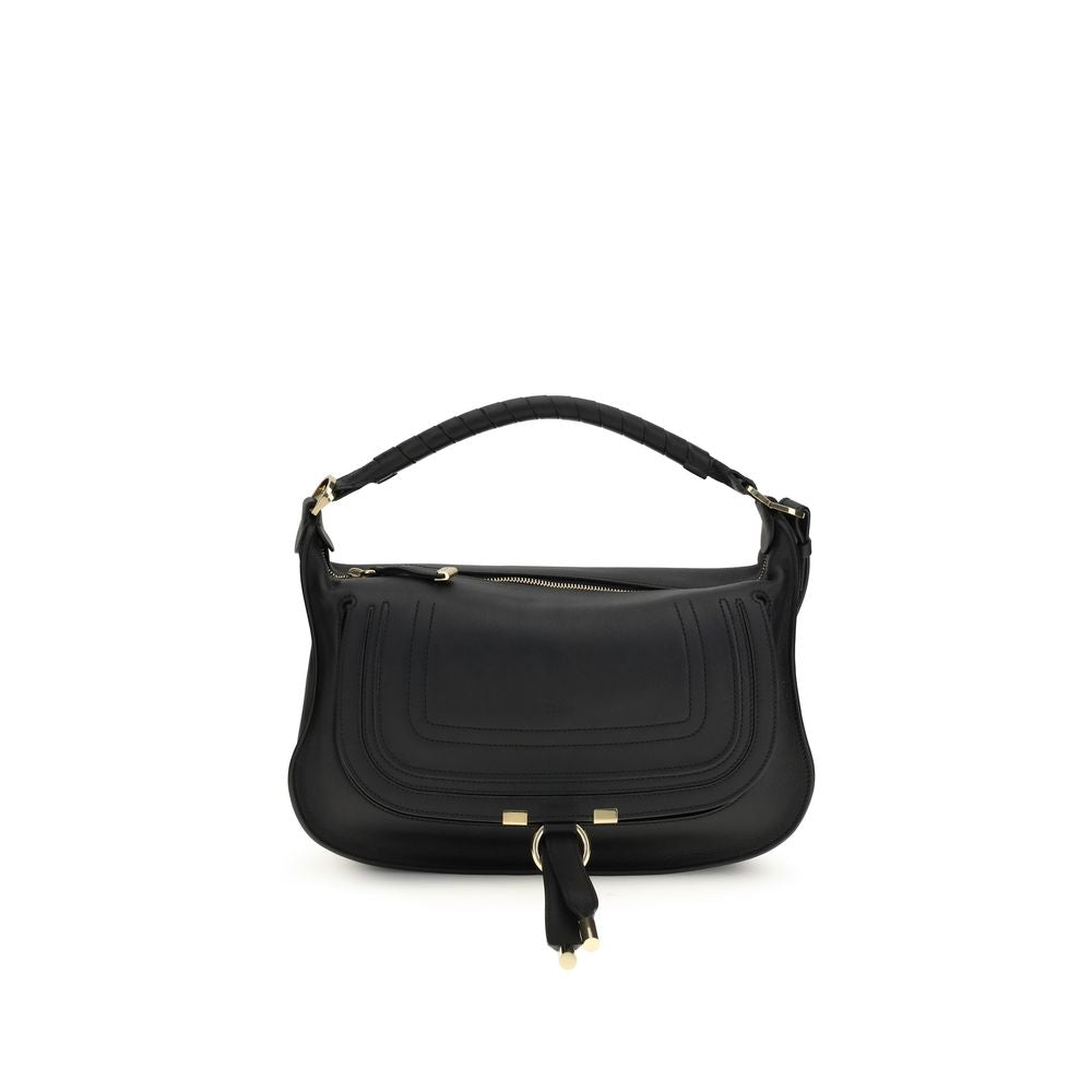 Chloé Black Calf Leather Small Marcie Shoulder Bag
