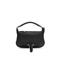 Chloé Black Calf Leather Small Marcie Shoulder Bag