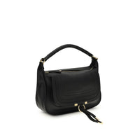 Chloé Black Calf Leather Small Marcie Shoulder Bag