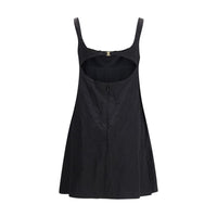 Chloé Cut-Out Satin Mini Dress — Black