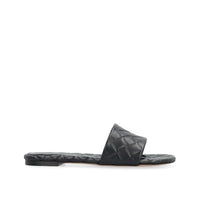 Bottega Veneta Intrecciato Lamb Leather Mule — Black