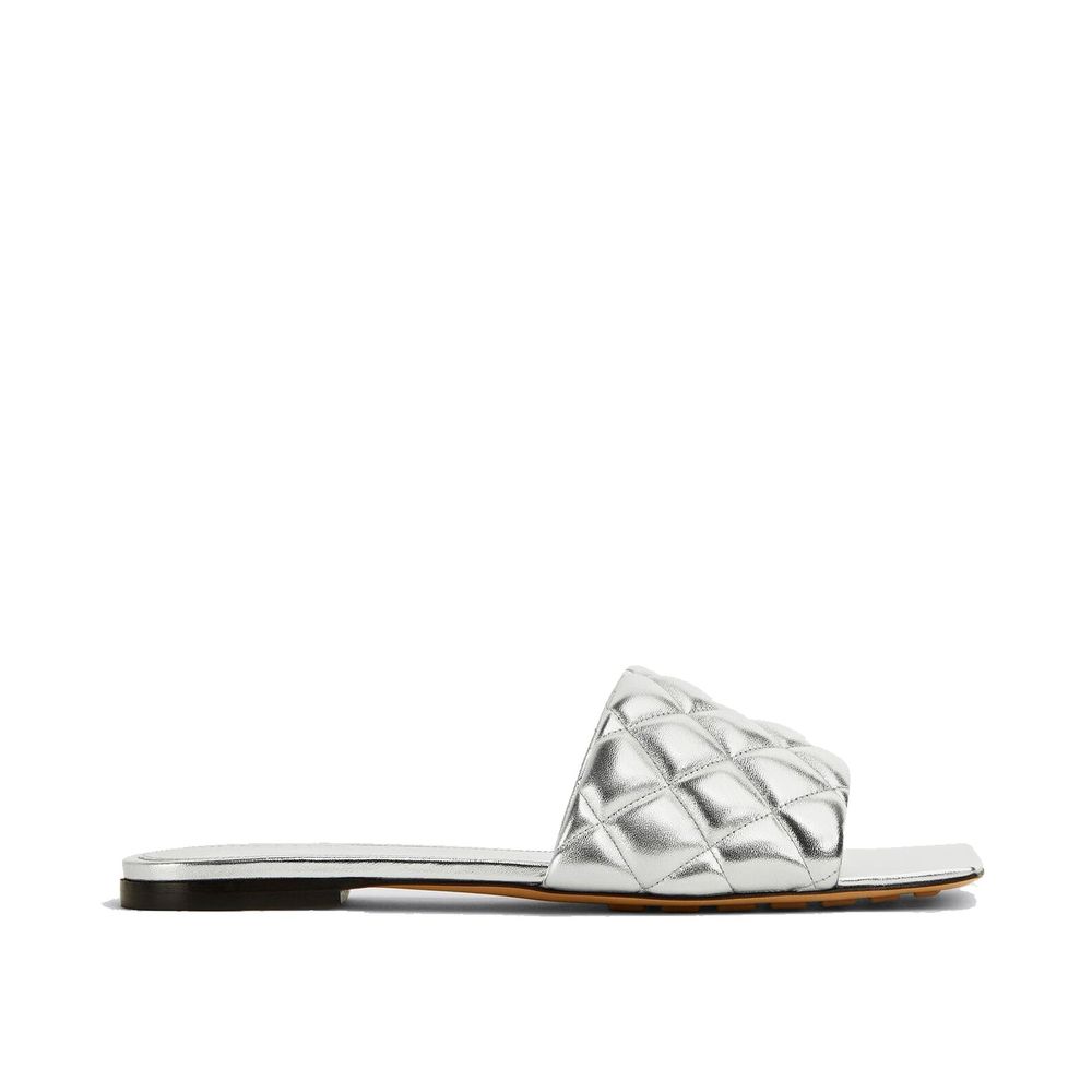 Bottega Veneta Metallic Quilted Leather Slides