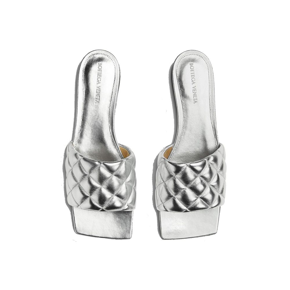 Bottega Veneta Metallic Quilted Leather Slides