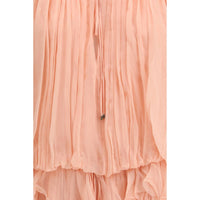 Chloé Silk Muslin Cape Dress