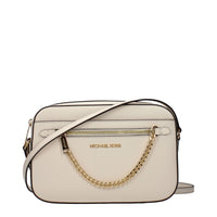Michael Kors Leather Crossbody Bag — Beige