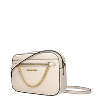 Michael Kors Leather Crossbody Bag — Beige