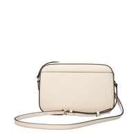 Michael Kors Leather Crossbody Bag — Beige
