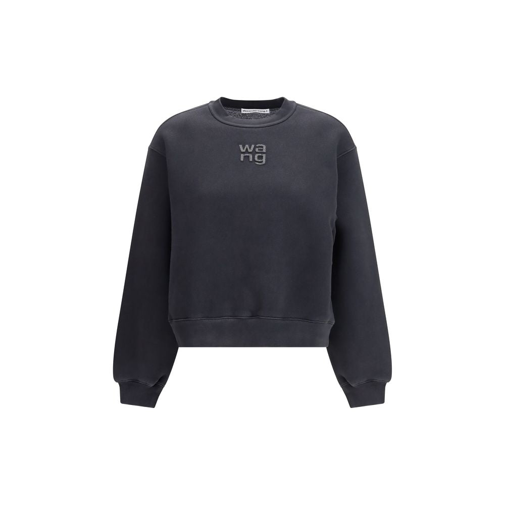 Alexander Wang Crystal Hotfix Logo Sweatshirt