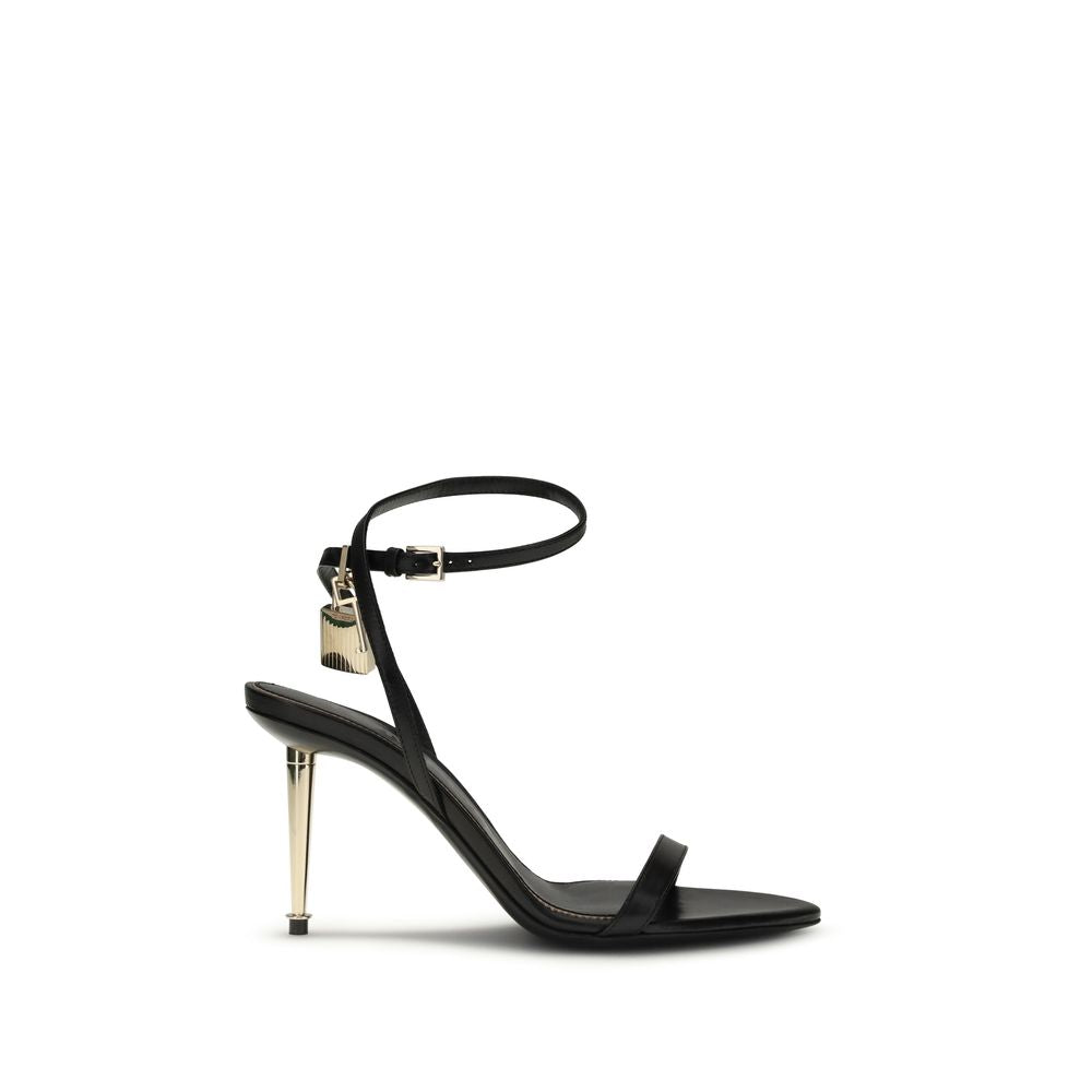 Tom Ford Patent Leather Padlock Stiletto Sandal