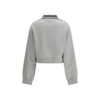 Miu Miu Embroidered Logo Cotton Sweatshirt