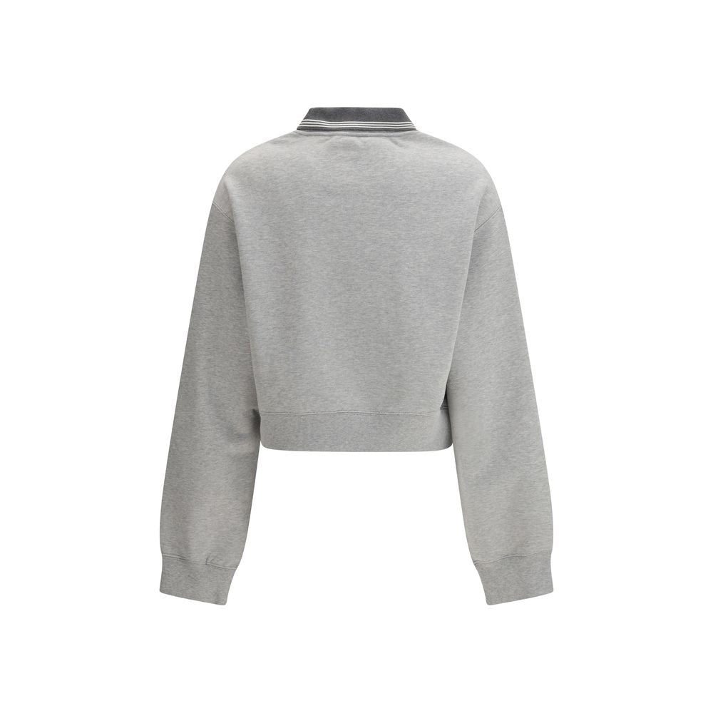 Miu Miu Embroidered Logo Cotton Sweatshirt