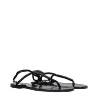 Isabel Marant Flat Leather Sandals in Black
