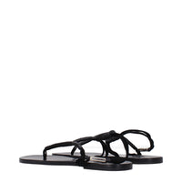 Isabel Marant Flat Leather Sandals in Black
