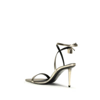 Tom Ford Padlock Stiletto Sandal — Gold Calfskin