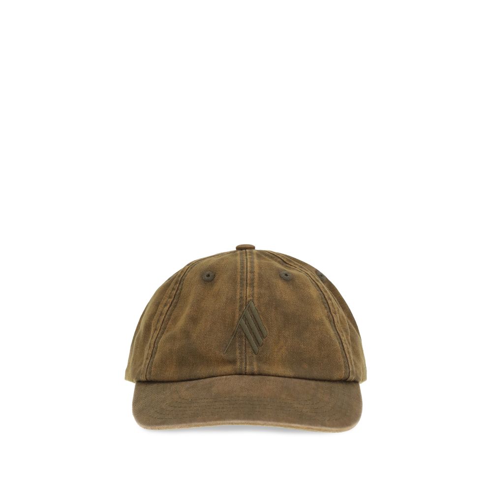 The Attico Logo Canvas Baseball Cap — Brown