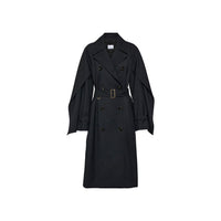 Burberry Double-Breasted Wool Coat — Black